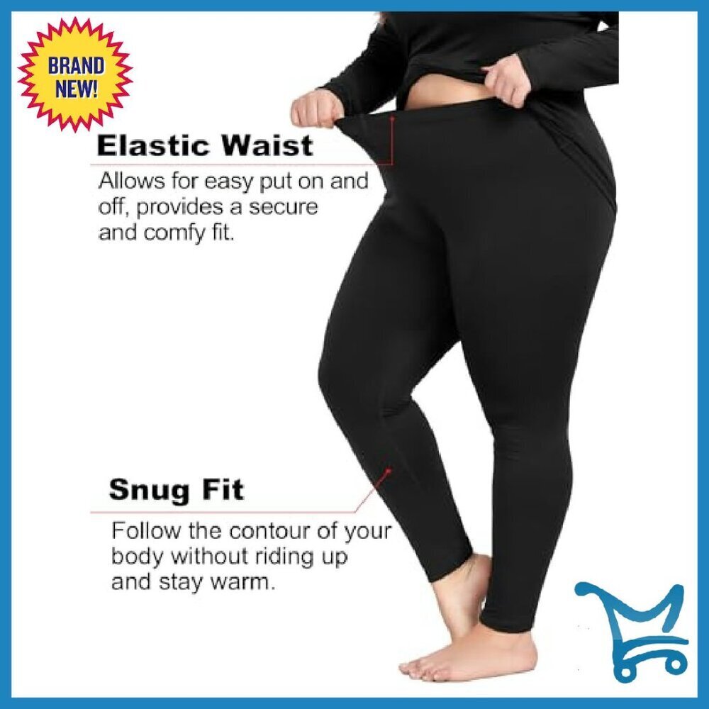 Plus Size Thermal Underwear Set Fleece Lined Base Layer Long Johns - Picture 4 of 8